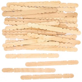 Baker Ross FE332 Natural Wooden Construction Sticks - Pack of 200, Wooden Craft Sticks for Kids Arts and Crafts Projects, Ideal for Wood Craft and Modelling