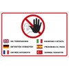 Sign "Betreten verboten" in Multiple Languages PVC Hard Foam Board