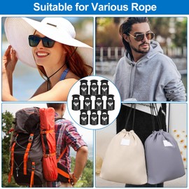 LuckEcho 12PCS Drawstring Cord, 57 Inch Drawstring for Sweatpants, Drawstrings Replacement with Easy Threaders and Cord Locks, Draw Strings for Shorts Pants Jackets Coats Hoodies