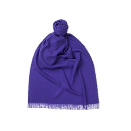 Glen Isla 100% Cashmere Summer Lightweight Scarf/Shawl - Purple | Made In Scotland