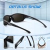 LINVO Polarised Sports Sunglasses for Men Driving Fishing Running Wrap