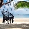 Strawberry Fairy Relaxation Essential with Black Macrame Hammock Chair, Durable