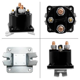 Bularie SAZ4201GJ Dump Trailer Solenoid Compatible with Prestolite Case Cat Trailer – Intermittent Duty Solenoid Relay Replace 7522 SAZ-4201ER KTI Unit 190107 (12 V 4 Terminal 100 Amp)