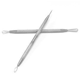 jaxiria 2 Pack 2-in-1 Pimple Extractor Removal Tools - Professional Blackhead Remover Popper Tools - Acne Comedone Tool for Face Nose