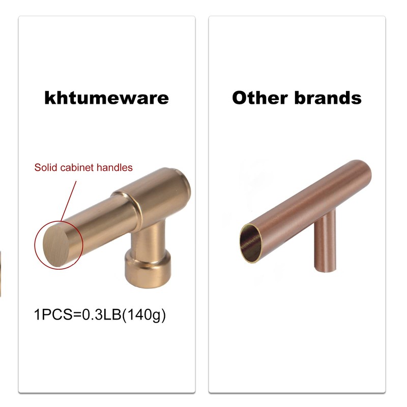 khtumeware 6 Pack 6 Inch(152mm) Champagne Bronze Kitchen Cabinet Handles