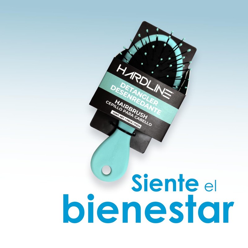 HARDLINE | Cepillo desenredante para cabello. Caja con 3 pzs