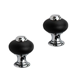 CONPHERON Pack of 2 Black Matt Kitchen Handle Drawer Handle Cabinet Handle Vintage Bow Handles Door Knobs Furniture Knobs Cabinet Handles Pull Handle Single Hole