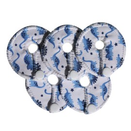 MALIKA - Parche de Gastrostomía Pediátrico - Elaborado con Suave Tela de Algodón y Ajuste con Broche de Presión -Ideal como Alternativa a las Gasas Médicas - Paquete con 5 Piezas (BLANCO)