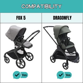 PROTEC TIF PROTECTIF | Leatherette Handlebar Covers Compatible with Bugaboo Fox 5 and Dragonfly (Fits Over The Original Covers)