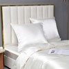 Satin Bed Linen Set 135 x 200 cm 2-Piece White