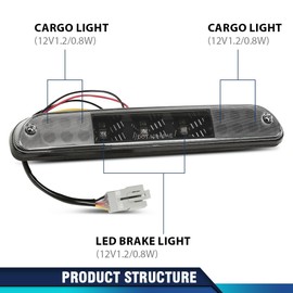 PIT66 LED 3rd Third Brake Light Stop Lamp Compatible with 1999-2016 Ford F250 F350 F550 F450 Super Duty/Fit for 1995-2003 Ford Ranger Black CC3Z13A613A, CC3Z13A613B, F47Z13A613A, YC3Z13A613BA