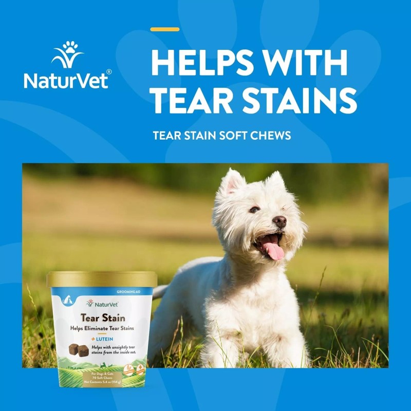 NaturVet Tear Stain Helps Eliminate Tear Stains Dogs & Cats