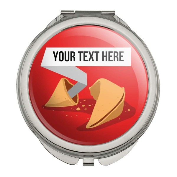 Personalized Custom Fortune Cookie Compact Travel Purse Handbag Makeup Mirror