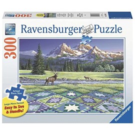 Ravensburger Mountain Quiltscape 300 Piece Large Format Jigsaw Puzzle for Adults - 16788 - Every Piece is Unique, Softclick Technology Means Pieces Fit Together Perfectly