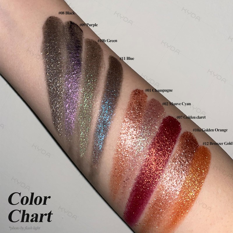 Chameleon Smoky Blue Eyeshadow, Chameleon Chrome Metallic Eye Shadow, Smooth