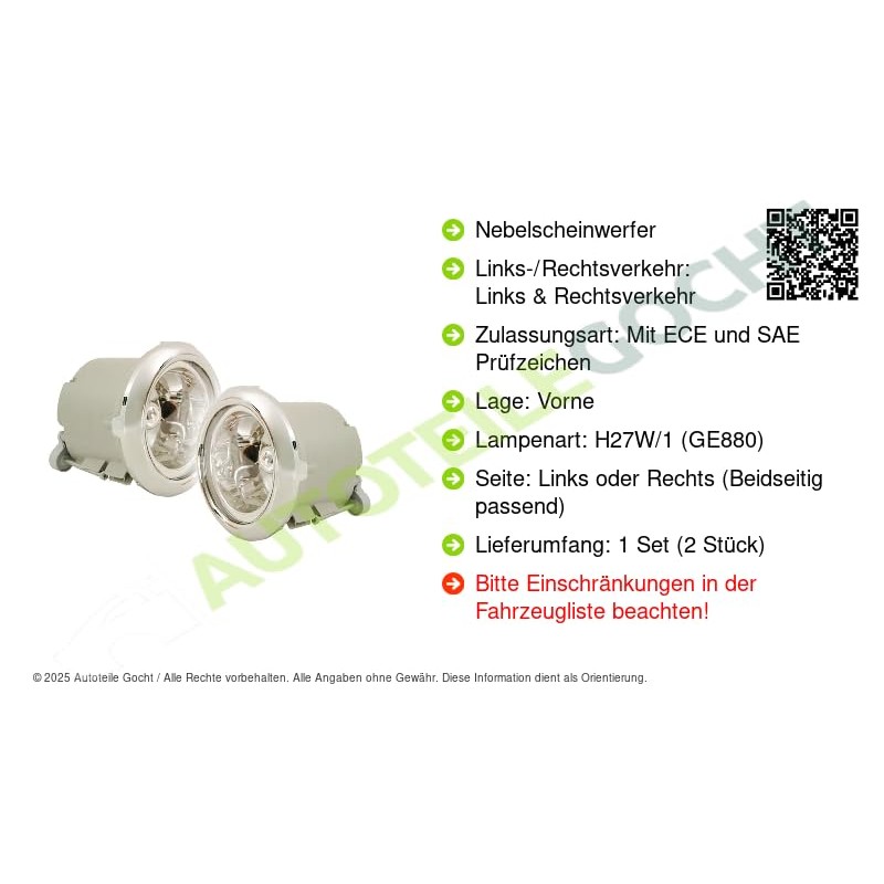 Dapa GmbH & Co. KG 195879059 Fog Lamp Lh