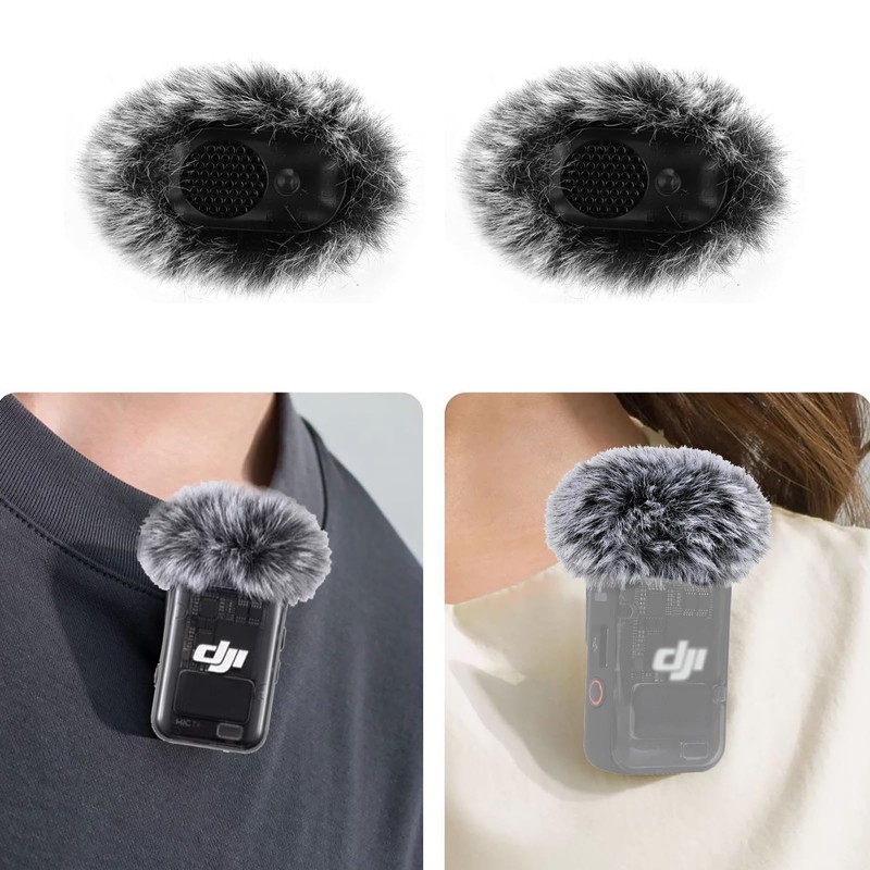 Microphone Windshield Kit 2 Packs Furry Microphone Windscreen Mic Windshield