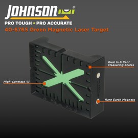 Johnson Level 40-6765 Green Magnetic Laser Target