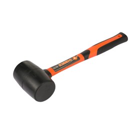 KENDO - Rubber mallet black - 450 g - with ergonomically shaped soft-grip fibreglass handle for best grip