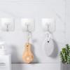 DGYB 20 Pcs Clear Adhesive Hooks for Hanging 22lb Self