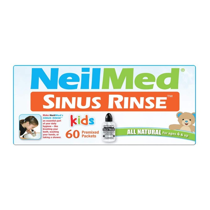 Neilmed's Sinus Rinse, Pediatric, Complete Saline Nasal Rinse Kit 60