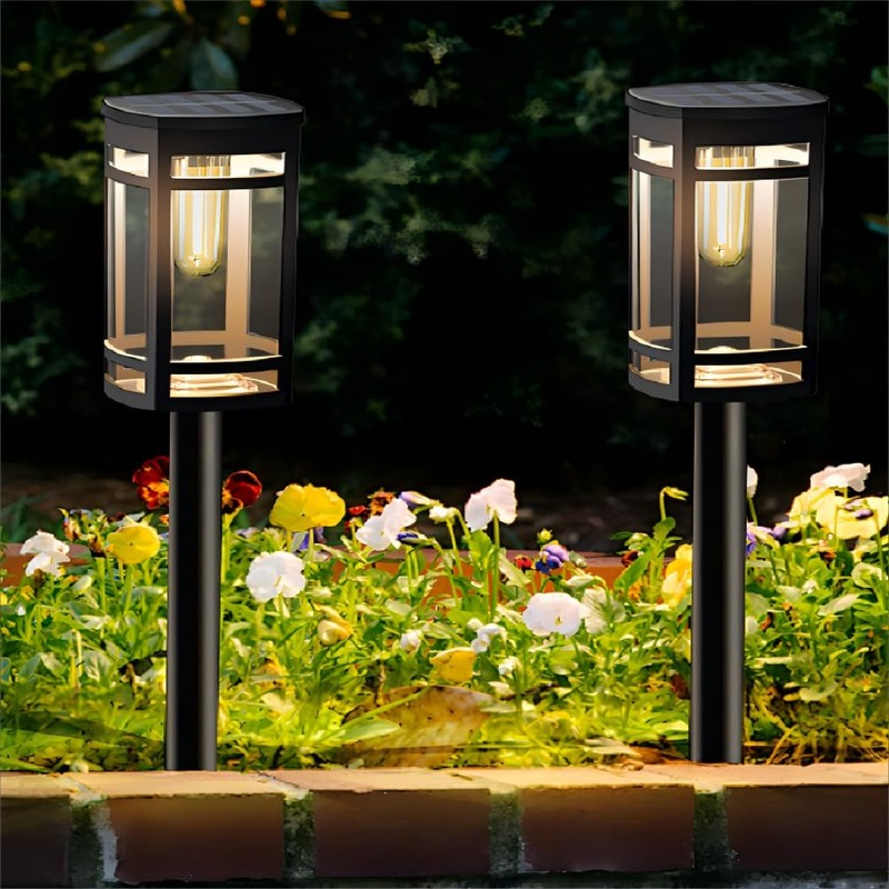 EXCMARK 16 Pack Solar Lights Outdoor Waterproof for Garden Pathway