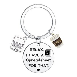 Funny Office Keyring Gift for Women Men Spreadsheet Gifts Office Gag Gifts for Coworker Employee Boss Manager Friends