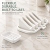 Jabonera de silicona para ducha con autodrenaje (2, blanco)