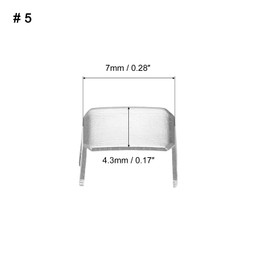 sourcing map 20 Pcs Zipper Stoppers, #5 Top & Bottom Stops for Bags Coats Jackets Zippers Rescue Repair, Silver Tone