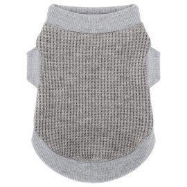 Cozy and Functional Dog Shirts for Small Puppies: Stretchable Gray Attire with Easy-On Design, Ideal for Chihuahuas and Yorkies - Enhance Comfort and Playfulness on Chill Days Small