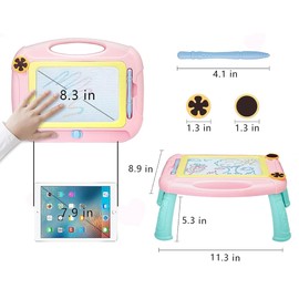 XFLYP Magnetic Drawing Board, Children's Toy from 1 2 3 Years, Writing Board for Magnetic Doodle Board with Removable Feet, Educational Puzzle Toy, Colourful Erasable Birthday Gift