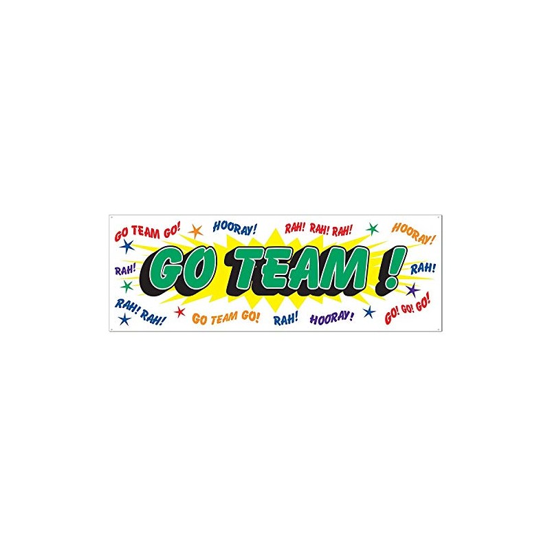 Go Team Sign Banner Party Accessory (1 count) (1/Pkg)