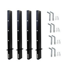 YHXCUIER Heavy Duty 4 Pack 30" Adjustable C Channel Pipe Stakes for Flatbed Trailer Hauler,Gooseneck Trailer Accessories, Trailer Stake Side Rail