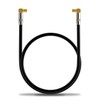 deleyCON TV Cable Plug 90°/Jack 90° Gold-Plated, Black