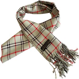CJ Apparel Grey Men's Nepalese Tartan Fashion Scarf Seconds Scarves Face/Neck Wrap NEW