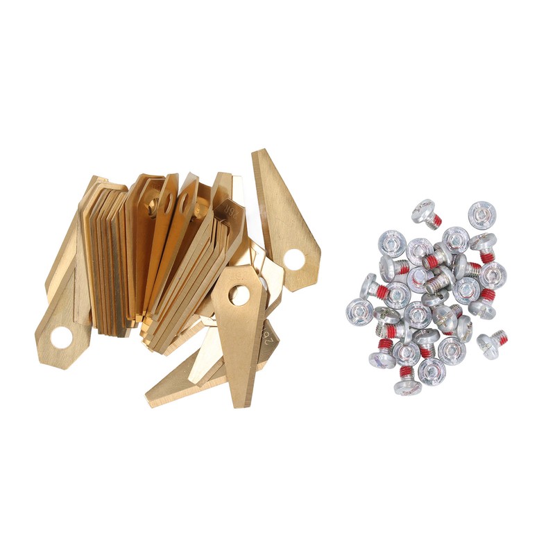 30pcs Robotic Lawnmower Blades Titanium Sturdy Practical Robot Mower Blades