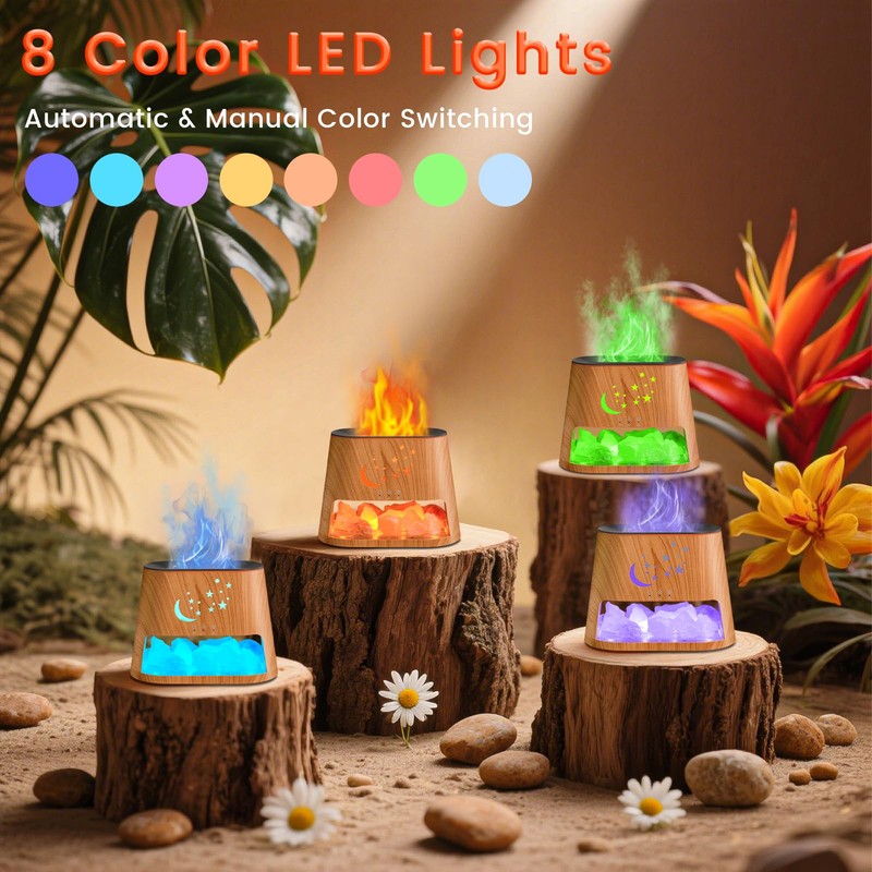 Essential Oil Diffuser : 260ml Aromatherapy Diffuser & Himalayan Salt