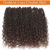 Boho Locs Crochet Hair 7 Packs 18 Inch Goddess Faux