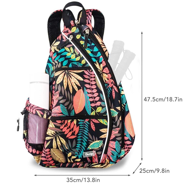 Backpack Adjustable Sling Bag Tennis Racket Bag for Tennis Badminton