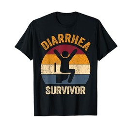 Vintage Diarrhoea Survivor Funny Toilet Diarrhoea Survivor T-Shirt
