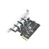 BRAINZAP PCI-Express 3.0 x1 4-Port USB 3.2 Gen1 / USB