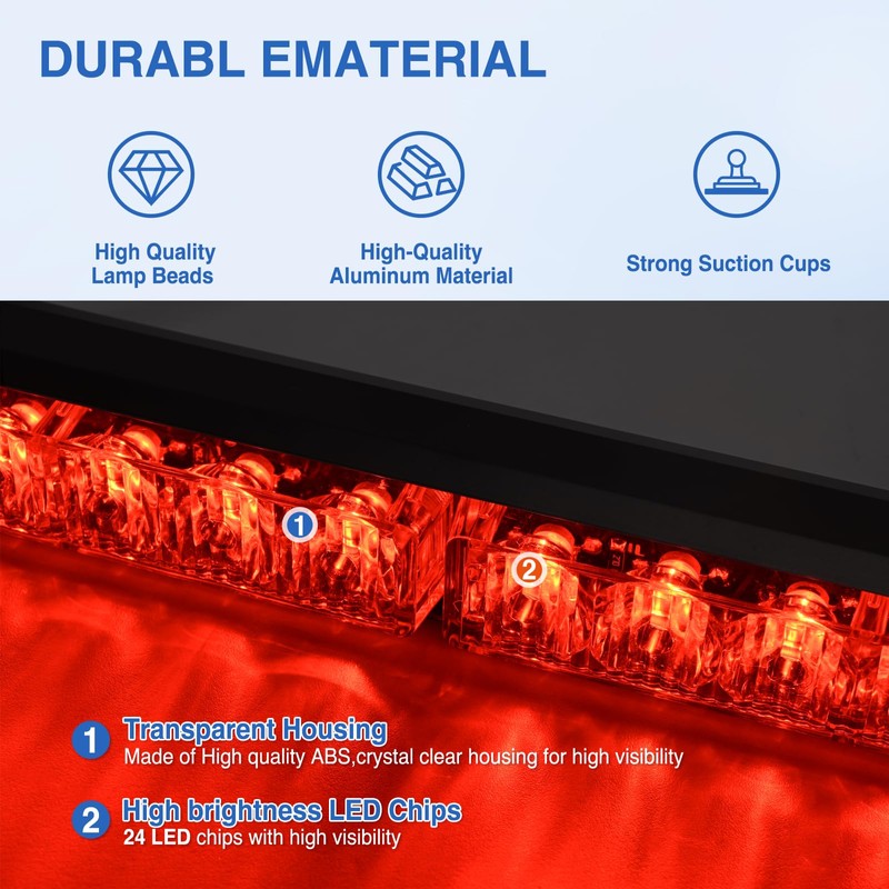 Nilight 24LED Emergency Strobe Traffic Advisor Light Bar 2 in