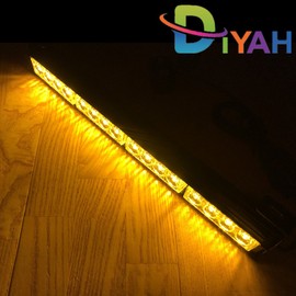 DIYAH 16 LED 18" Emergency Warning Traffic Advisor Vehicle LED Strobe Light Bar (Amber)