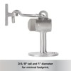 BRINKS Commercial - Floor Door Stop with Holder, Satin Chrome