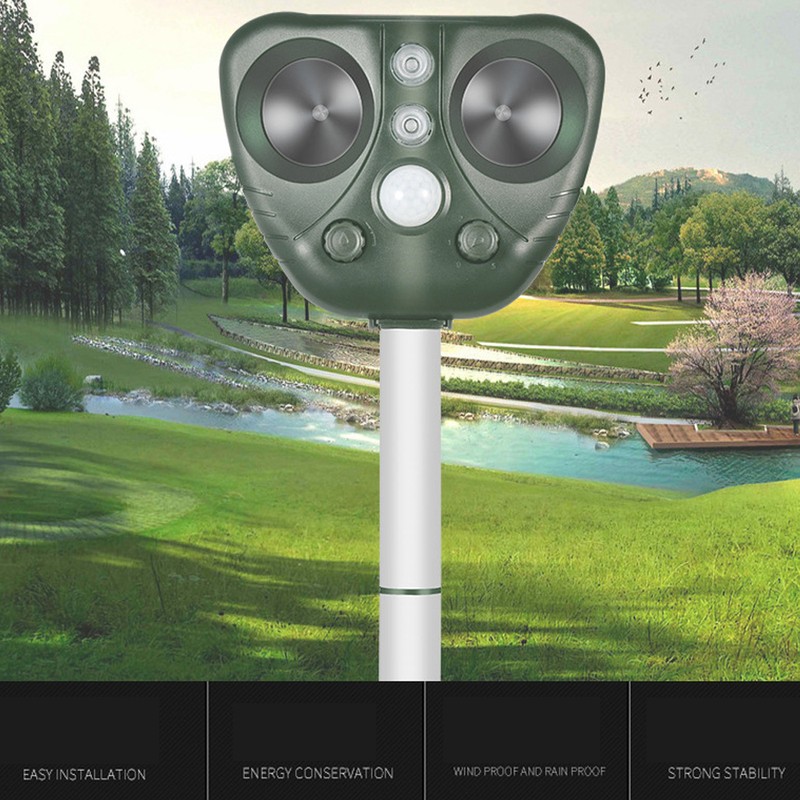 Outdoor Waterproof Solar Powered Pest Rejector Garden Farm Mouse Mole