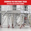 CWfutureparts 6"X2" Heavy Duty Industrial Casters,Crowned Polyurethane Tread Cast Iron