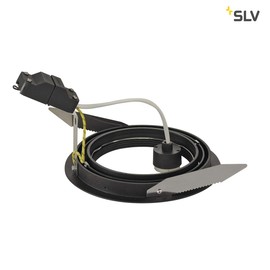 SLV NEW TRIA ES111 Ceiling Build-In Spotlight, GU10, 230 V, with Leaf Springs Black 1 113550