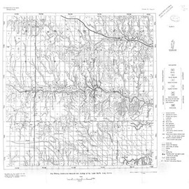 Historic Pictoric Map : Construction Materials in The Cedar Bluffs Area, Trego County, Kansas, 1947 Cartography Wall Art : 16in x 16in