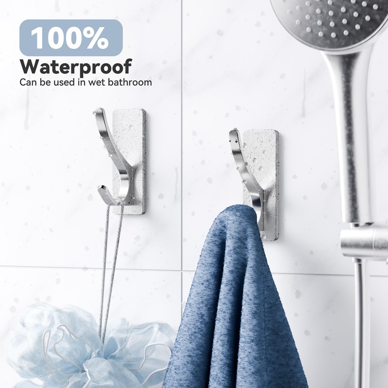 pickpiff Self Adhesive Coat Hooks for Hanging: Heavy Duty Stainless