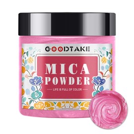 GOODTAKE Hot Pink Mica Powder | Pure Natural | Epoxy Resin Color Pigment | Non-Toxic | Mica Powder for Resin, Soap Making, Candle Making, Bath Bomb, Slime Pigment (Hot Pink, 2 oz)